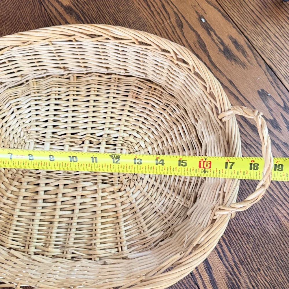 Vintage Wicker Wall Basket Set of 3 English Cottage Kitchen Wall Decor